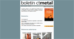 Desktop Screenshot of boletin.ctmetal.es